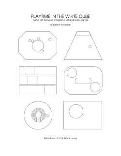 Playtime in the White Cube - game art: between interactive art and