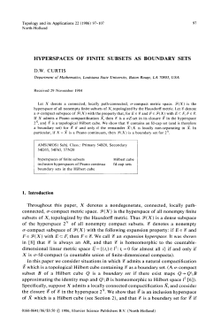 HYPERSPACES OF FINITE SUBSETS AS BOUNDARY SETS D.W.
