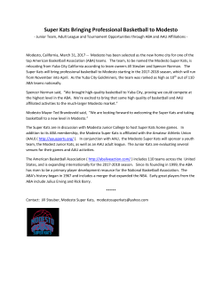 Super Kats Bringing Professional Basketball to Modesto