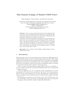 Side-Channel Leakage of Masked CMOS Gates
