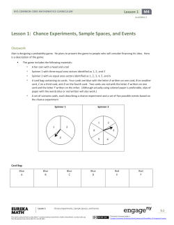 Algebra II Module 4, Topic A, Lesson 1: Student Version