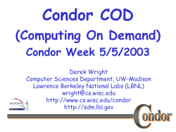 Condor COD: Computing on Demand