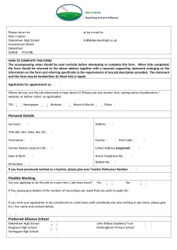 Application form - Debenham High School