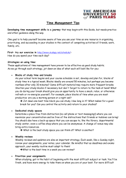Time Management Tips
