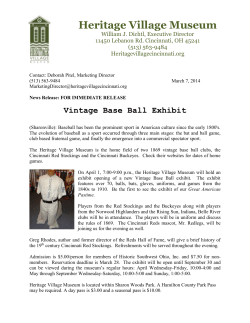 Heritage Village Museum William J. Dichtl, Executive Director 11450