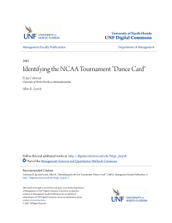 Identifying the NCAA Tournament "Dance Card"