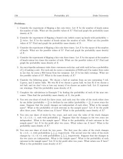 150 Probability #2 Duke University Problems. 1. Consider the