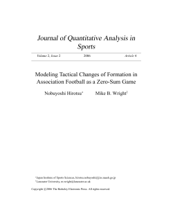 Modeling Tactical Changes of Formation in Association Football as
