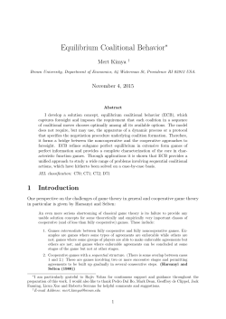 Equilibrium Coalitional Behavior