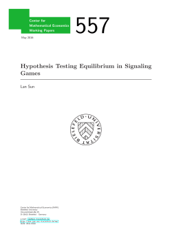 Hypothesis Testing Equilibrium in Signaling Games