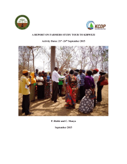 A Report on Farmers Study Tour to Kibwezi Final