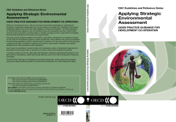 Applying Strategic Environmental Assessment