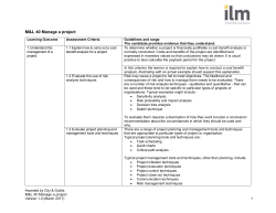 Manage a project (ML40)