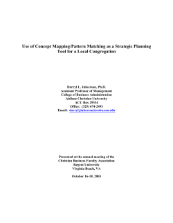 Use of Concept Mapping/Pattern Matching as a Strategic Planning