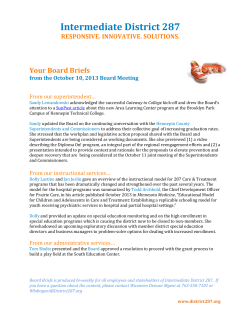 October 10, 2013 - Intermediate District 287
