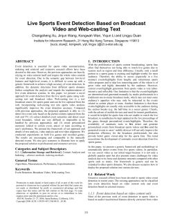 Live Sports Event Detection Based on Broadcast Video and
