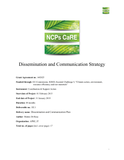 Dissemination and Communication Strategy
