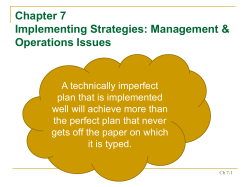 Chapter 1 The Nature of Strategic Management