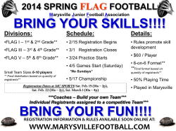 BRING YOUR SKILLS!!!! - Marysville Junior Football Association