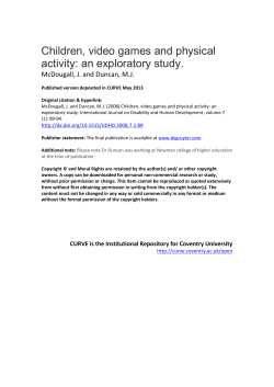 Children, video games and physical activity: an exploratory
