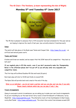 Monday 5 th and Tuesday 6 th June 2017