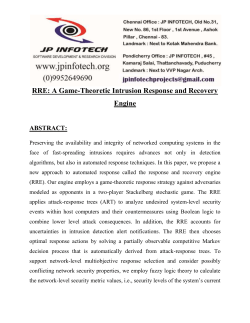 RRE A Game-Theoretic Intrusion Response and