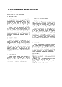 The influence of moment load on the ball bearing stiffness
