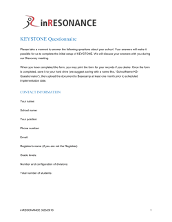 Conference Notice and Questionnaire