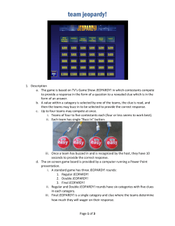 team jeopardy! - Great Plains UMC