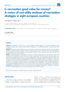 Is vaccination good value for money? A review of cost