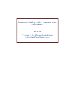 Attachment B Draft 2016 05 11 Committee Report on Stormwater