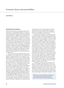 Economic theory and asset bubbles