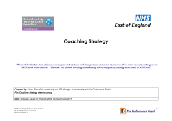 Coaching Strategy - East of England Leadership Academy