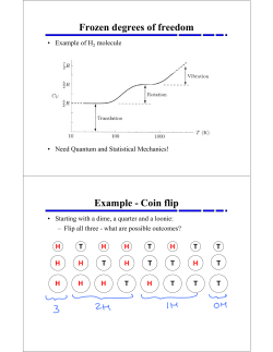 Frozen degrees of freedom Example - Coin flip