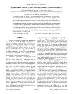 Near linear time algorithm to detect community