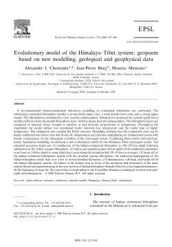 Evolutionary model of the Himalaya^Tibet system: geopoem based