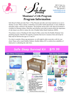 Montana`s Crib Program Program Information
