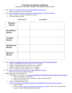 economic geogrpahy webquest