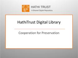 Slide 1 - HathiTrust