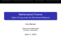 Option Pricing under the Risk-Neutral Measure
