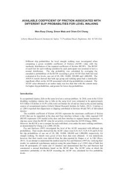 available coefficient of friction associated with different slip