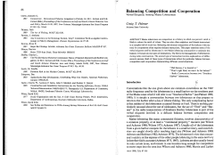 Balancing Competition and Cooperation