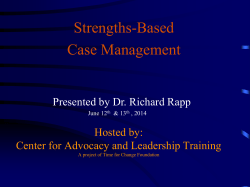 strengths-based case management