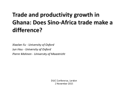 Trade and productivity growth in Ghana