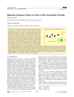 Molecular Response Theory in Terms of the