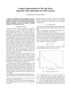 compact representation of bit and power allocation table