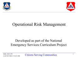 Operational Risk Management - National Emergency Services