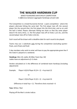 mens summer foursomes knock-out