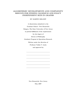 algorithmic developments and complexity results for