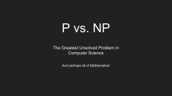 P vs. NP